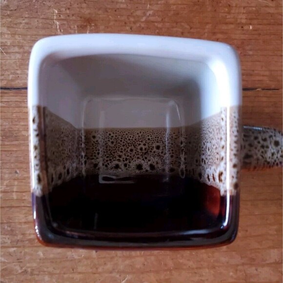 3 Pier 1 One Tricolor Coffee Cappuccino Demitasse Espresso Cup Mug Molted Brown - Picture 7 of 7